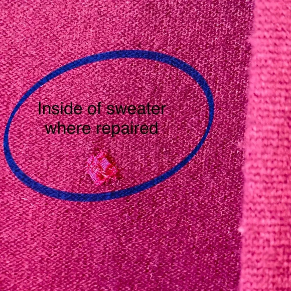 Burberry Brit 100% Cashmere Purple Wine Cardigan Sweater Women's XS - Picture 9 of 11